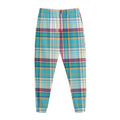 Blue And Red Madras Pattern Print Jogger Pants