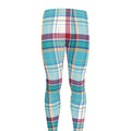 Blue And Red Madras Pattern Print Men's Leggings