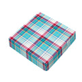 Blue And Red Madras Pattern Print Outdoor Seat Cushion Cover