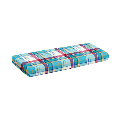 Blue And Red Madras Pattern Print Piano Keyboard Cover