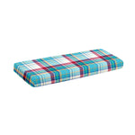 Blue And Red Madras Pattern Print Piano Keyboard Cover