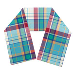 Blue And Red Madras Pattern Print Scarf