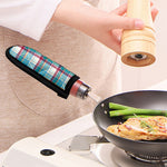 Blue And Red Madras Pattern Print Skillet Handle Cover