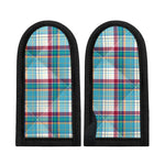 Blue And Red Madras Pattern Print Skillet Handle Cover