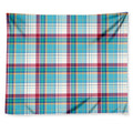 Blue And Red Madras Pattern Print Tapestry