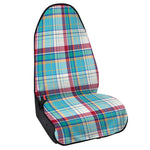 Blue And Red Madras Pattern Print Waterproof Car Seat Cover