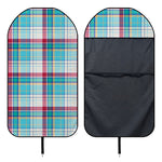 Blue And Red Madras Pattern Print Waterproof Car Seat Cover