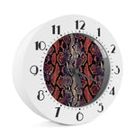 Blue And Red Snakeskin Print Alarm Clock