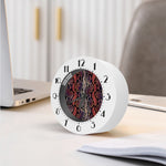 Blue And Red Snakeskin Print Alarm Clock