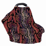 Blue And Red Snakeskin Print Baby Seat Cover