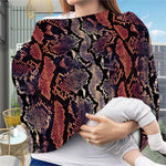 Blue And Red Snakeskin Print Baby Seat Cover