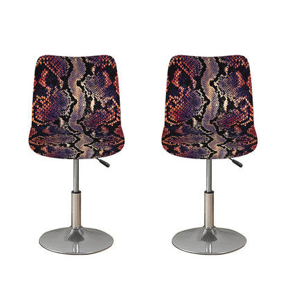 Blue And Red Snakeskin Print Bar Stool Covers