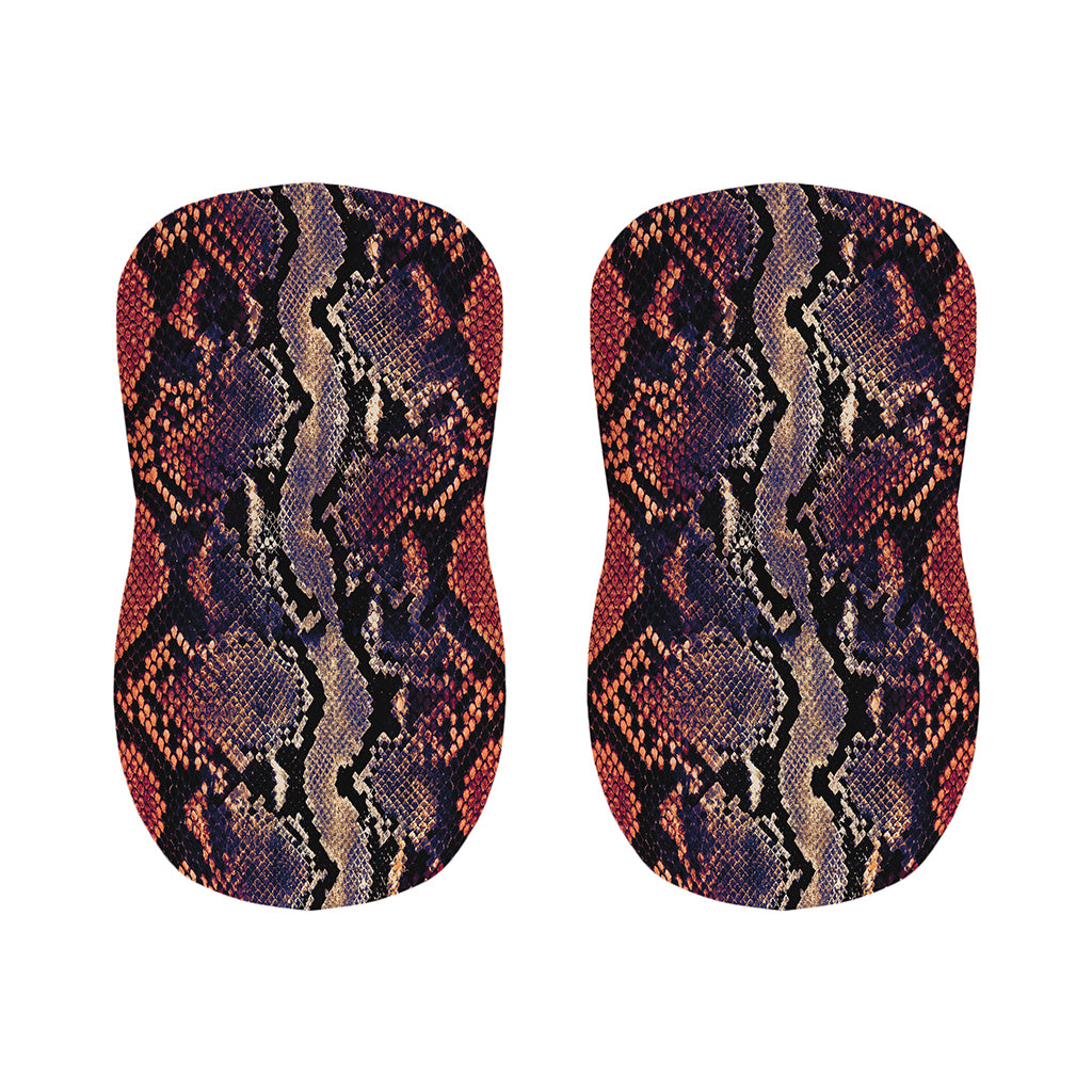 Blue And Red Snakeskin Print Bar Stool Covers
