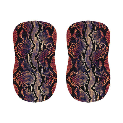 Blue And Red Snakeskin Print Bar Stool Covers
