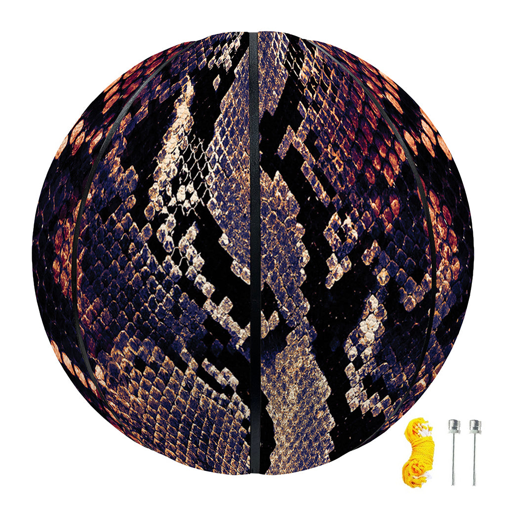 Blue And Red Snakeskin Print Basketball