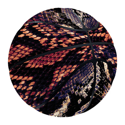 Blue And Red Snakeskin Print Basketball
