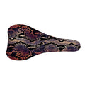 Blue And Red Snakeskin Print Bicycle Seat Cover