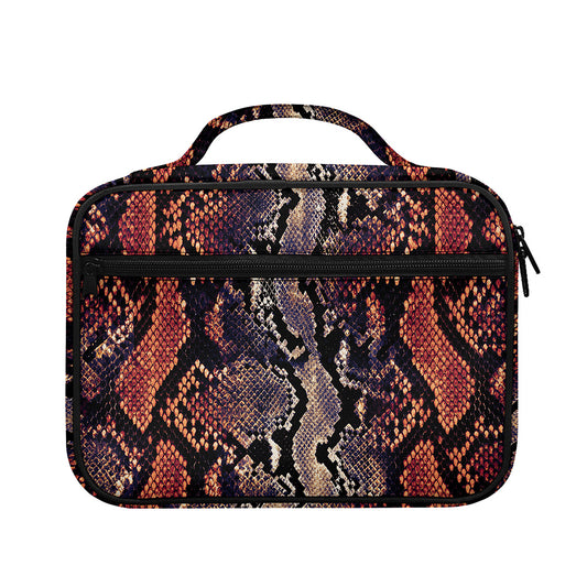 Blue And Red Snakeskin Print Briefcase Bible Bag