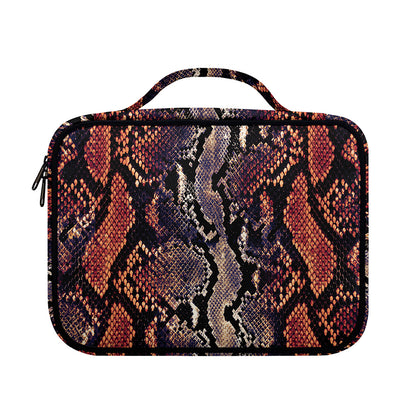 Blue And Red Snakeskin Print Briefcase Bible Bag