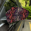 Blue And Red Snakeskin Print Car Side Mirror Covers