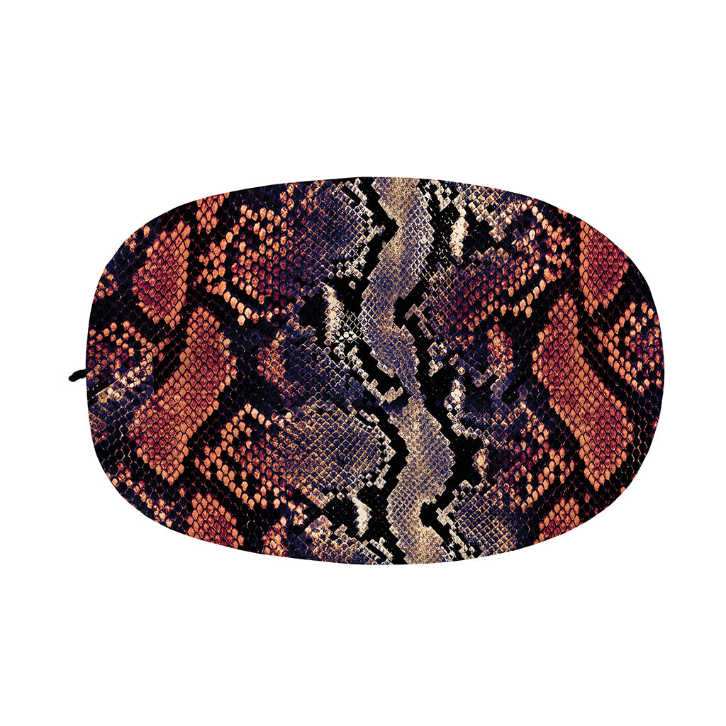 Blue And Red Snakeskin Print Car Side Mirror Covers