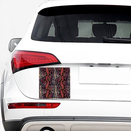 Blue And Red Snakeskin Print Car Sticker
