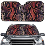 Blue And Red Snakeskin Print Car Windshield Sun Shade