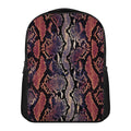 Blue And Red Snakeskin Print Casual Backpack