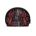 Blue And Red Snakeskin Print Coin Purse