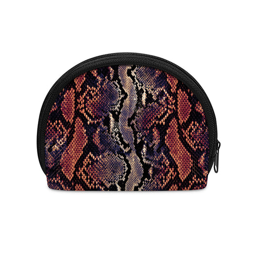 Blue And Red Snakeskin Print Coin Purse