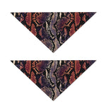 Blue And Red Snakeskin Print Dog Bandana
