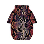 Blue And Red Snakeskin Print Dog Zip Up Hoodie