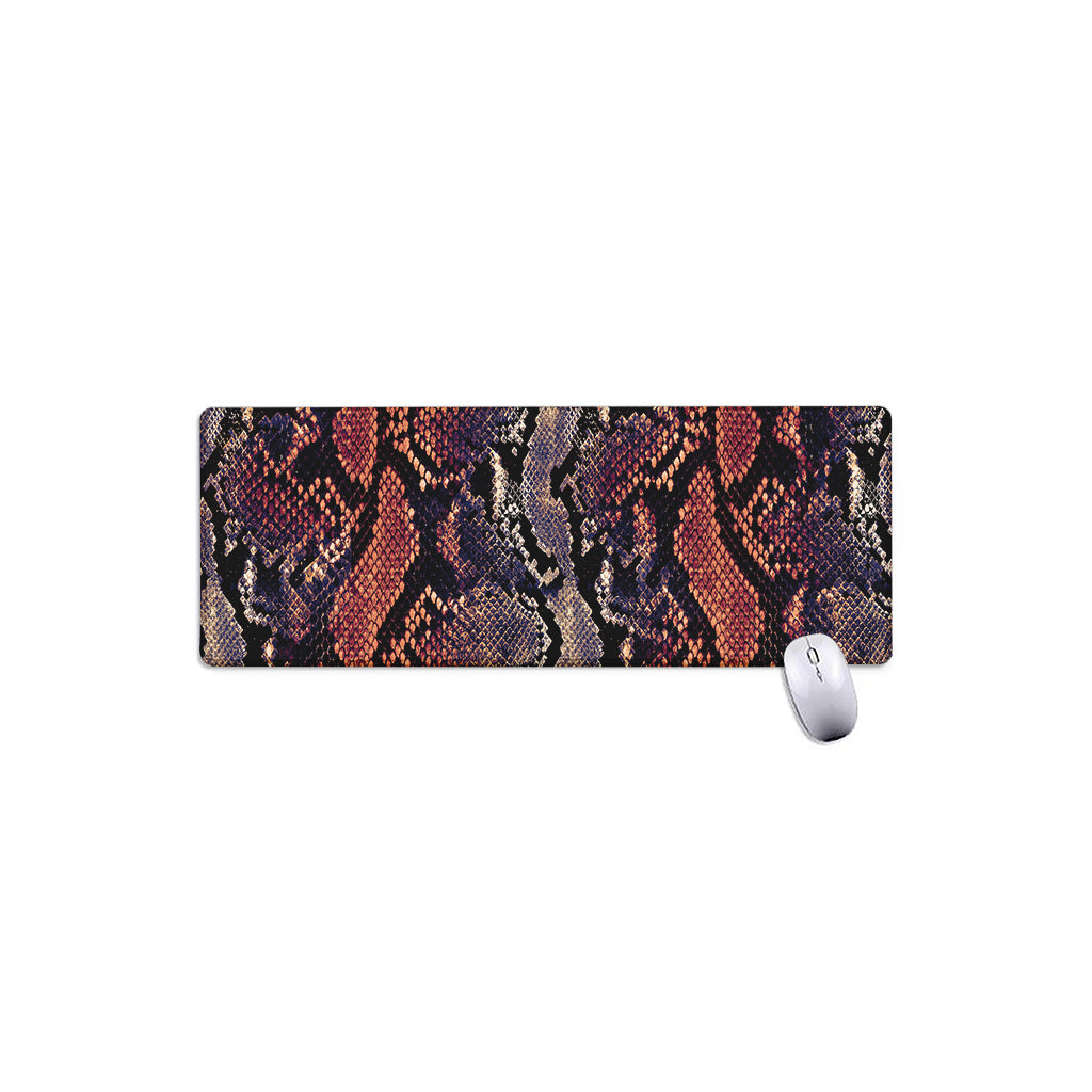 Blue And Red Snakeskin Print Extended Mouse Pad