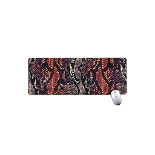 Blue And Red Snakeskin Print Extended Mouse Pad