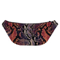 Blue And Red Snakeskin Print Fanny Pack