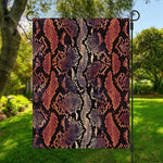 Blue And Red Snakeskin Print Garden Flag