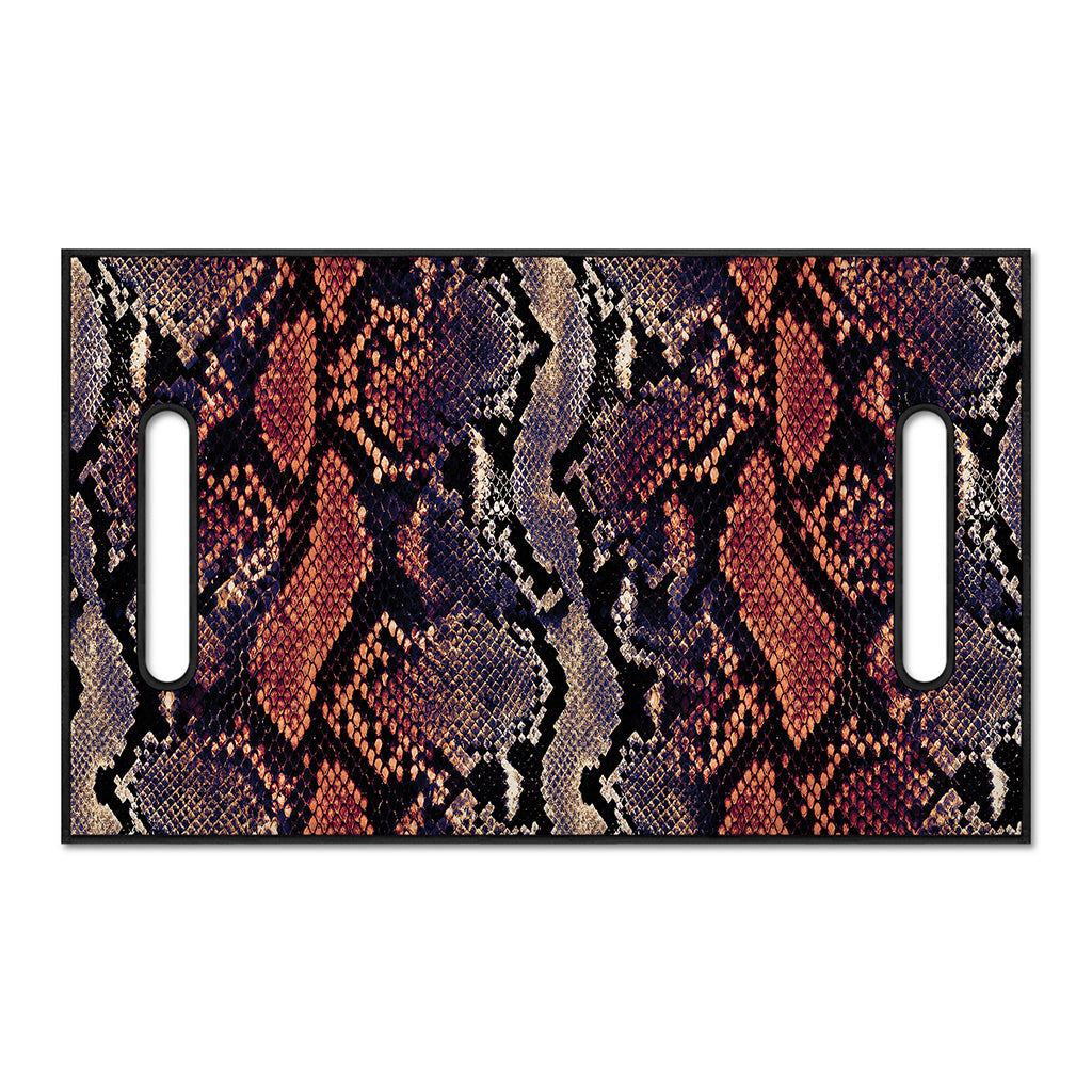 Blue And Red Snakeskin Print Golf Cart Seat Cover