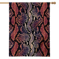 Blue And Red Snakeskin Print House Flag