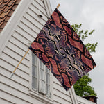Blue And Red Snakeskin Print House Flag