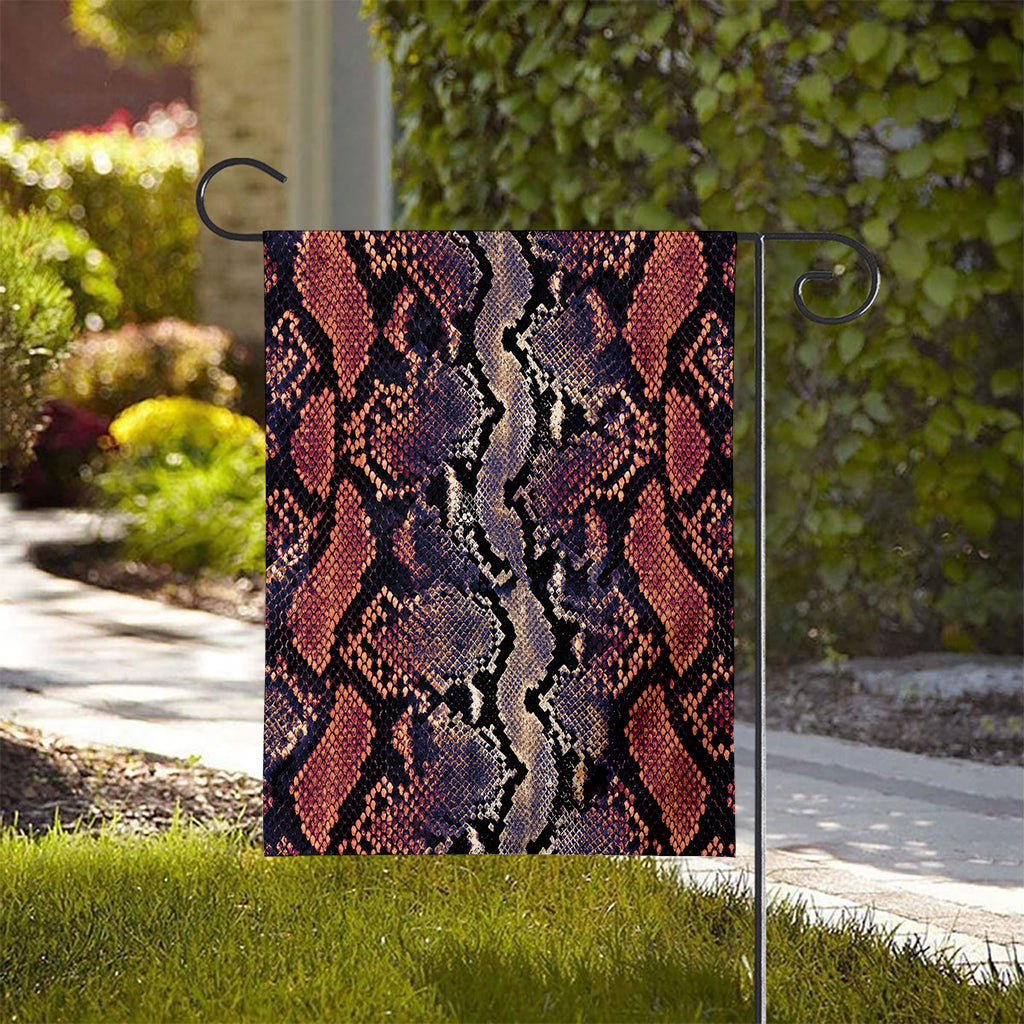 Blue And Red Snakeskin Print House Flag