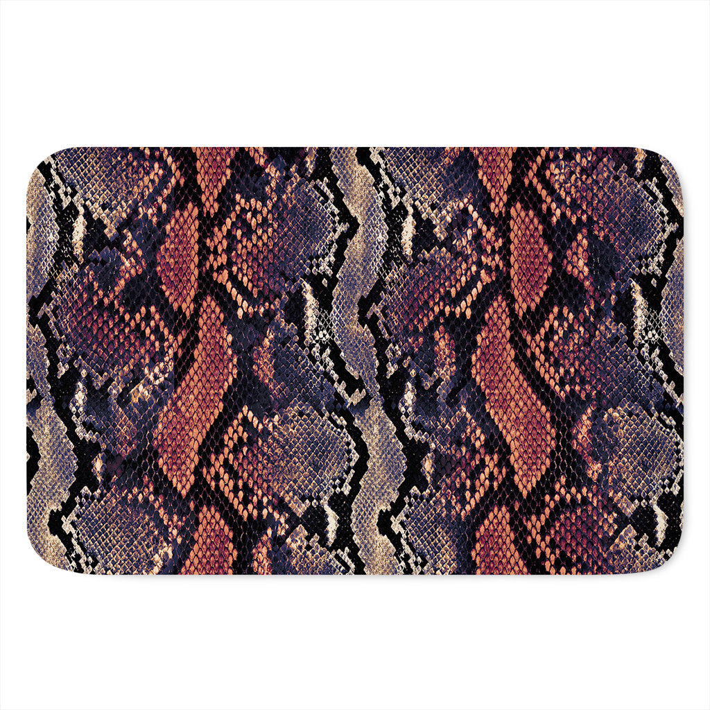 Blue And Red Snakeskin Print Indoor Door Mat