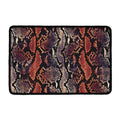 Blue And Red Snakeskin Print Kitchen Mat