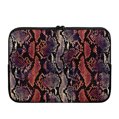 Blue And Red Snakeskin Print Laptop Sleeve