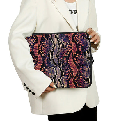 Blue And Red Snakeskin Print Laptop Sleeve