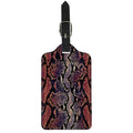 Blue And Red Snakeskin Print Luggage Tag