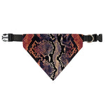 Blue And Red Snakeskin Print Over The Collar Dog Bandana