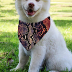 Blue And Red Snakeskin Print Over The Collar Dog Bandana