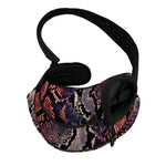 Blue And Red Snakeskin Print Pet Sling Carrier