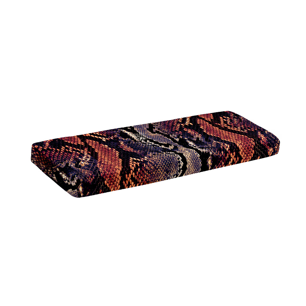 Blue And Red Snakeskin Print Piano Keyboard Cover