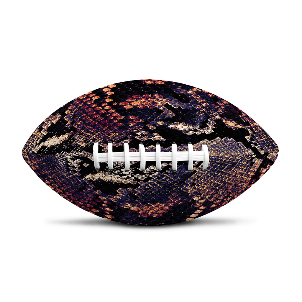 Blue And Red Snakeskin Print Rugby Ball